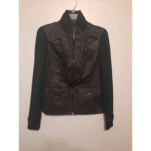 Tommy Hilfiger Size XS Black Faux Leather Jacket